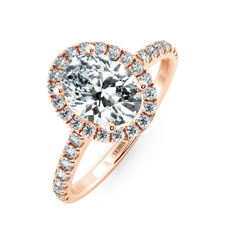 Nhẫn đính hôn Halo đai tấm NCH8501 3